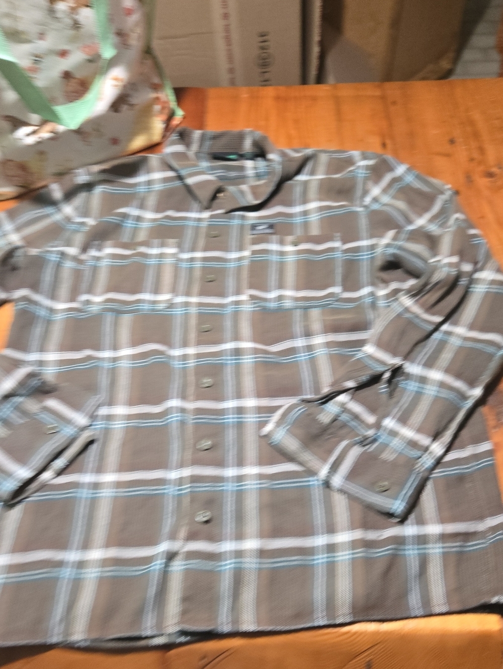 Vans Brown Plaid Lightweight Shirt Sz Xl